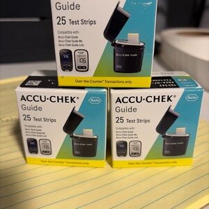ACCU-CHEK Guide Diabetic Test Strips Strips 3 Boxes / 75 strips New Sealed